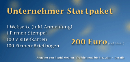 Angebot für Geschäftsgründer/innen - mit Klick mehr Details Angebot für Geschäftsgründer/innen - mit Klick mehr Details